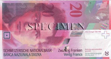 20 Franc - Recto - Suisse
