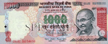 1000 Roupie - Recto - Inde