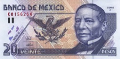 20 Peso - Recto - Mexique