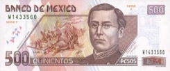 500 Peso - Recto - Mexique