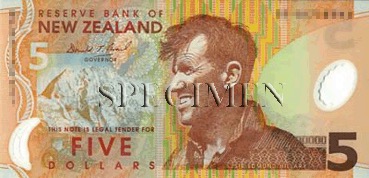 5 Dollar - Recto - Nouvelle Zélande