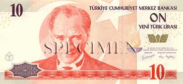 10 Livre - Recto - Turquie