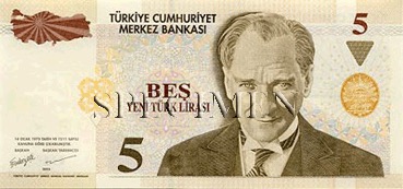 5 Livre - Recto - Turquie