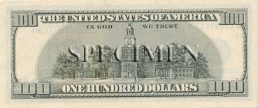 100 Dollars - Verso - Etats Unis