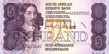 5 Rand - Recto - Afrique du Sud